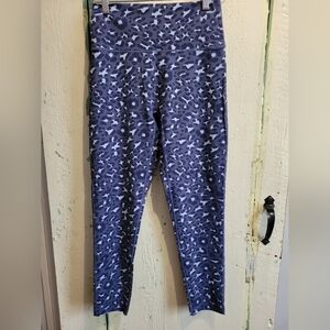 Aerie Offline Blue Leopard Print Leggings